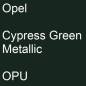 Preview: Opel, Cypress Green Metallic, OPU.